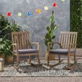thumbnail image 2 of Noble House Montrose Outdoor Acacia Wood Rocking Chair in Gray (Set of 2), 2 of 9