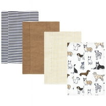 Hudson Baby Infant Boy Cotton Flannel Burp Cloths, Handsome Dogs, One Size