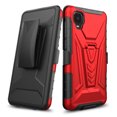 thumbnail image 7 of Compatible for Alcatel TCL A3 Case / TCL A30 Case with Holster Belt Clip Hybrid Shockproof Protective Phone Cover with Kickstand - Red, 7 of 7