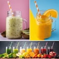 thumbnail image 7 of GIXUSIL 100 Orange and White Striped Paper Straws, Biodegradable Disposable Drinking Straws for Christmas, Brithday, Bridal Shower, New Year, Party Decoration Supplies (0.2 x 7.7in), 7 of 7