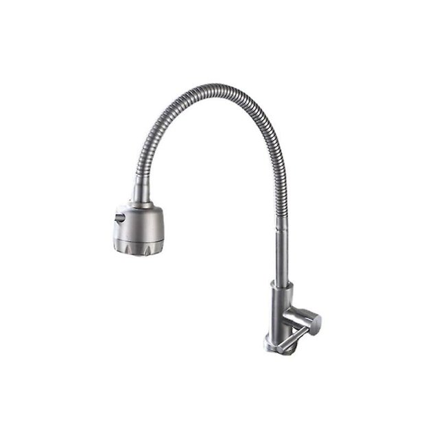 Grifo Universal de acero inoxidable 304 de un solo tubo para cocina, grifo giratorio para fregadero, grifo de fregadero de apertura rápida Solo Frío