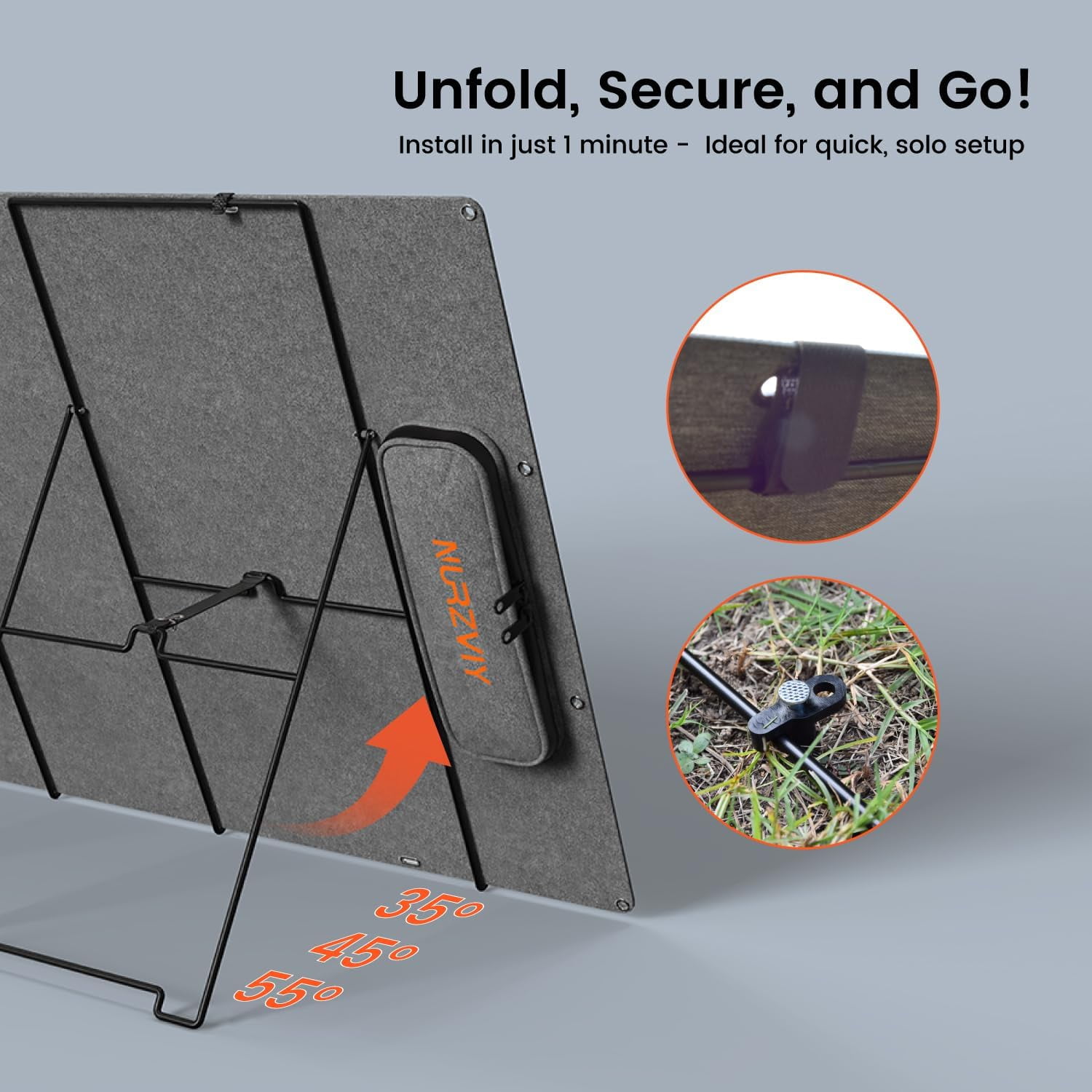 Foldable Solar Panel 400W Lightweight Portable Waterproof with Adjustable Support for RV Campervan