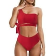thumbnail image 1 of Bikinis for Women High Waisted Two Piece Swimsuits One Shoulder Bathing Suit Ladies Swimsuits Bikini Set, 1 of 3