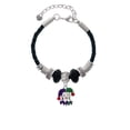 thumbnail image 2 of Delight Jewelry Silvertone Mardi Gras Jester Middle Sister Celtic Knot Leather Bead Bracelet, 7"+2" Extender, 2 of 4