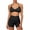 Black, variant on Women's Workout Sets 2 Piece Yoga Outfit High Waisted Biker Shorts Leggings Sports Bra Gym Fitness Clothes Tracksuit, Black, XS