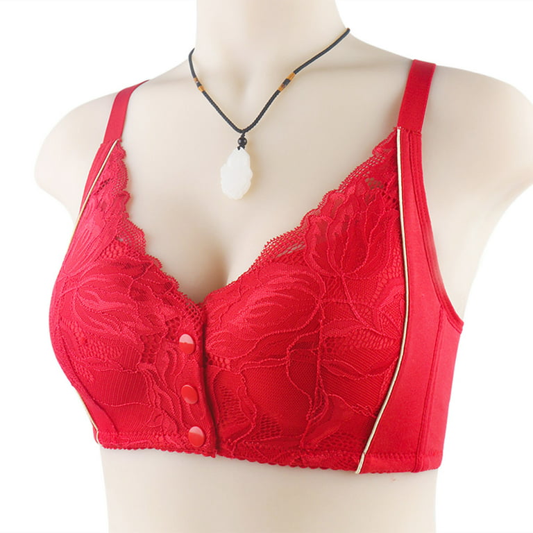 safuny Everyday Bra for Women Ultra Light Lingerie Lactation Back  Adjustment Yoga Running Comfort Daily Brassiere Underwear Wireless Seamless  Smoothing Push-Up Camisole Red L 