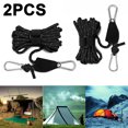 thumbnail image 1 of Polea Cuerda de viento 4 mm 4 m Tensor Tienda de nylon reflectante Hebilla fija Negro, 1 of 4