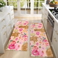 thumbnail image 4 of Kitchen Rugs Sets Of 2,Golden Retriever with Flowers Anti Fatigue Kitchen Mat Rugs Non Slip Washable,Decorative Kitchen Floor Mats for Kitchen,Sink,Laundry,17"X47", 4 of 5
