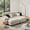Light Coffee, variant on Demi Bonn Cloud Couch Sleeper Sofa, Chenille 2-Seater Upholstered Sofa, 2 Lumbar Pillows, 2 Throw Pillows & 2 Ottomans, for Living Room, White