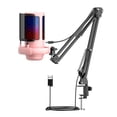 thumbnail image 1 of USB Gaming Microphone for PC, Condenser Mic with Boom Arm for PS4/ PS5/ Mac/Phone with Touch Mute, RGB Lighting,Gain knob & Monitoring Jack, 1 of 5