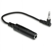 HOSA TECHNOLOGY Hosa Headphone Adaptor 1/4" TRS To Right-Angle 3.5mm, 6"