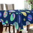thumbnail image 3 of Easter Egg Flowers Tablecloth Rectangle Colorful Table Cloth Large Square Table Cover for Dining Kitchen Party 60"x60" Decor Gift, 3 of 7
