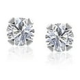 thumbnail image 1 of 14k White Gold White Cubic Zirconia 2mm Stud Earrings, 1 of 2