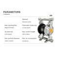 thumbnail image 4 of 1-1/4'' Pneumatic Diaphragm Pump Chemical Glue Coating Liquid Transfer Air Operated Pump ,Not Damage Pump, 4 of 4