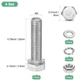 thumbnail image 3 of Uxcell Lot de 4 Vis Hexagonale avec Écrous Rondelles Plates et Verrouillables M5x20mm, 3 of 6