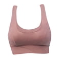 thumbnail image 4 of deportivo de mujer de Yoga de medio acolchado para ejercicio Fitness chaleco Gymwear Crop Top camisetas sin Rosa XL, 4 of 9