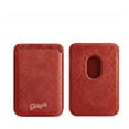 thumbnail image 1 of Cartera Wallet Alcantara Gamuza Suave Para Iphone Magsafe Gris Rojo., 1 of 4