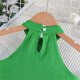 thumbnail image 5 of Odeerbi 9M-5Y Niñas Conjuntos de Verano Algodón Halter Tops Pantalones Cortos Conjunto de Dos Piezas Flor Sin Mangas Lazo, 5 of 9