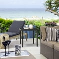 thumbnail image 2 of Outsunny Garden Side Table, Coffee Table with Umbrella Hole, Patio, Black, 2 of 9