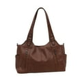 thumbnail image 4 of Sharprepublic Womens Shoulder Bag Zipper Closure Hobo Handbag for Shopping Dating Vacation Brown, 4 of 8
