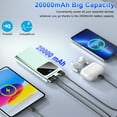 thumbnail image 6 of Portable Charger, 20000mah Power Bank, 22.5W Fast Charging Battery Pack with Usb-c/Usb-a Output, Digital Display Portable Phone Charger for iPhone 17/16/15/14/13 Pro Samsung Google LG iPad AirPods, 6 of 8