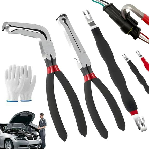 Automotive Electrical Terminal Connector Separator Removal Tool, Terminal Connector Removal Tool, Universal Multi Functional Electrical Disconnect Pliers for Most Vehicles (3Pc/A)