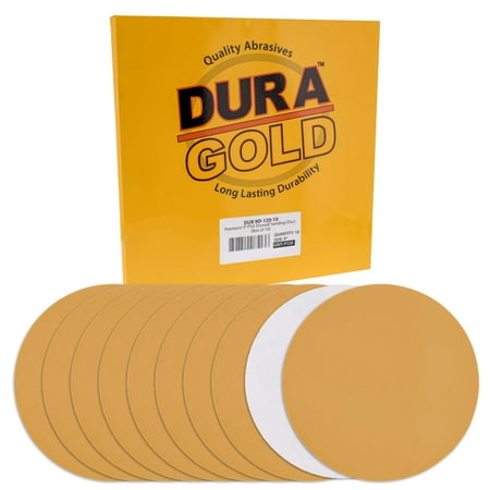 

Dura-Gold Premium 9 Drywall Sanding Discs - 120 Grit (Box of 10) - Sandpaper Discs with PSA Self Adhesive Stickyback High-Performance Fast Cutting Aluminum Oxide Abrasive - For Drywall Power Sander
