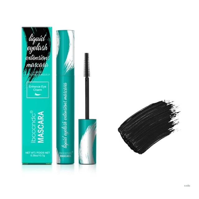 Ibcccndc rímel negro resistente al agua, líquido Natural, rizado grueso, Base de fibra de secado rápido, elevador de pestañas, maquillaje profesional femenino (Black