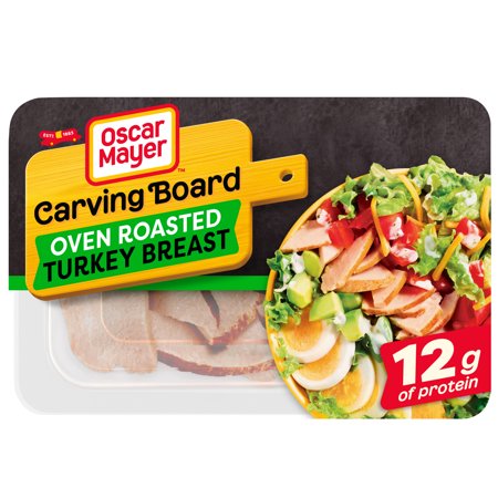 Oscar Mayer Carving Board Oven Roasted Turkey Breast Sliced Deli Meat, 7.5 oz Pack