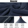 thumbnail image 5 of PiccoCasa 4Pcs Stretch Spandex Seat Slipcovers Plain Classic Chair Protectors, Dark Blue, 5 of 5