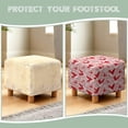 thumbnail image 7 of TSOVTHRID Love Heart Doddle Print Stretch Ottoman Cover Slipcovers Square for Living Room Foot Stool Stretch Covers to Fit Ottoman Foot Rest, with Elastic Band for Valentine's Day Decor, 7 of 7