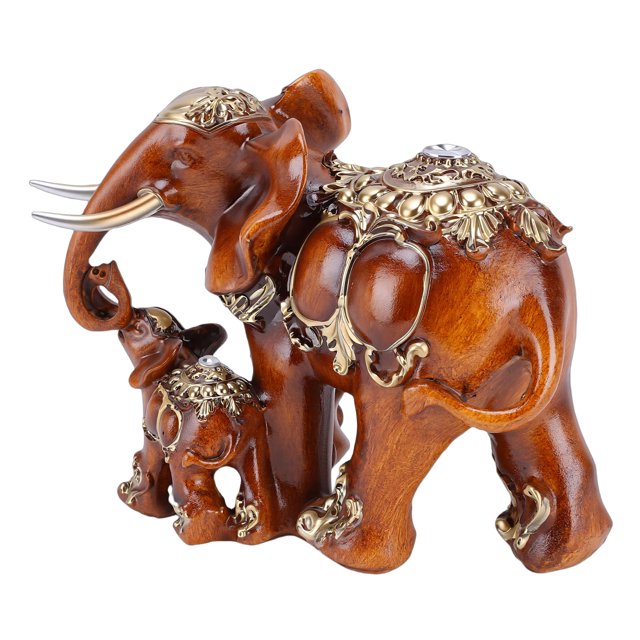 Estatua De Elefante Hecha A Mano, Decoración De Resina Con Base Antideslizante, Figura De Elefante Para Madre Y Bebé, Regalo Para El Hogar Y La Oficina