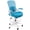Blue, variant on HUANG Heavy Duty Drafting Chair, 5" Thickened Seat, Flip-Up Arms, Lumbar Support, Footrest Ring, 400 lbs, Grey