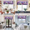 thumbnail image 5 of Purple Lavender Farmhouse Short Window Curtain Valances, Spring Country Oil Painting Butterfly Flower Rod Pocket Kitchen Valances for Living Room Bedroom Bathroom Cafe 42" x 18", 5 of 8