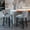 Gray, variant on Velvet Wing-Back Bar Stools Set of 2, Button Tufted with Nailhead Trim & Solid Wood Legs, Counter Height Bar Chairs for Kitchen Island Dining Room Pub，Blue