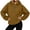 Coffee, variant on Womens Oversized Boxy Pullover Drop Shoulder Half Zip Hoodie with Kangaroo Pocket Cropped Hip Length Solid Casual Lounge Top