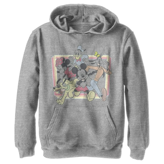 Boy's Mickey & Friends Mickey & Friends Out of the Box  Pull Over Hoodie Athletic Heather X Large