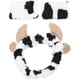 thumbnail image 3 of 1 Juego de diadema de Spa con estampado de vaca, banda para el pelo, diadema para lavarse la cara, muñequeras elásticas para mujeres y niñas, 3 of 7