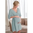 thumbnail image 5 of Oudiya 3 in 1 Labor/Delivery/Hospital Gown Maternity Dress Nursing Nightgown Sleepwear for Breastfeeding, 5 of 6