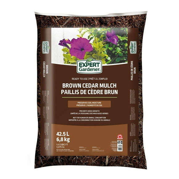 Expert Gardener Brown Cedar Mulch 1.5 Cu.ft/ 42,5L, EG Brown mulch 1.5 cu.ft