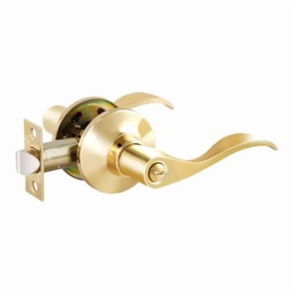 Premier Lock Wave Privacy Lever Brass Plated