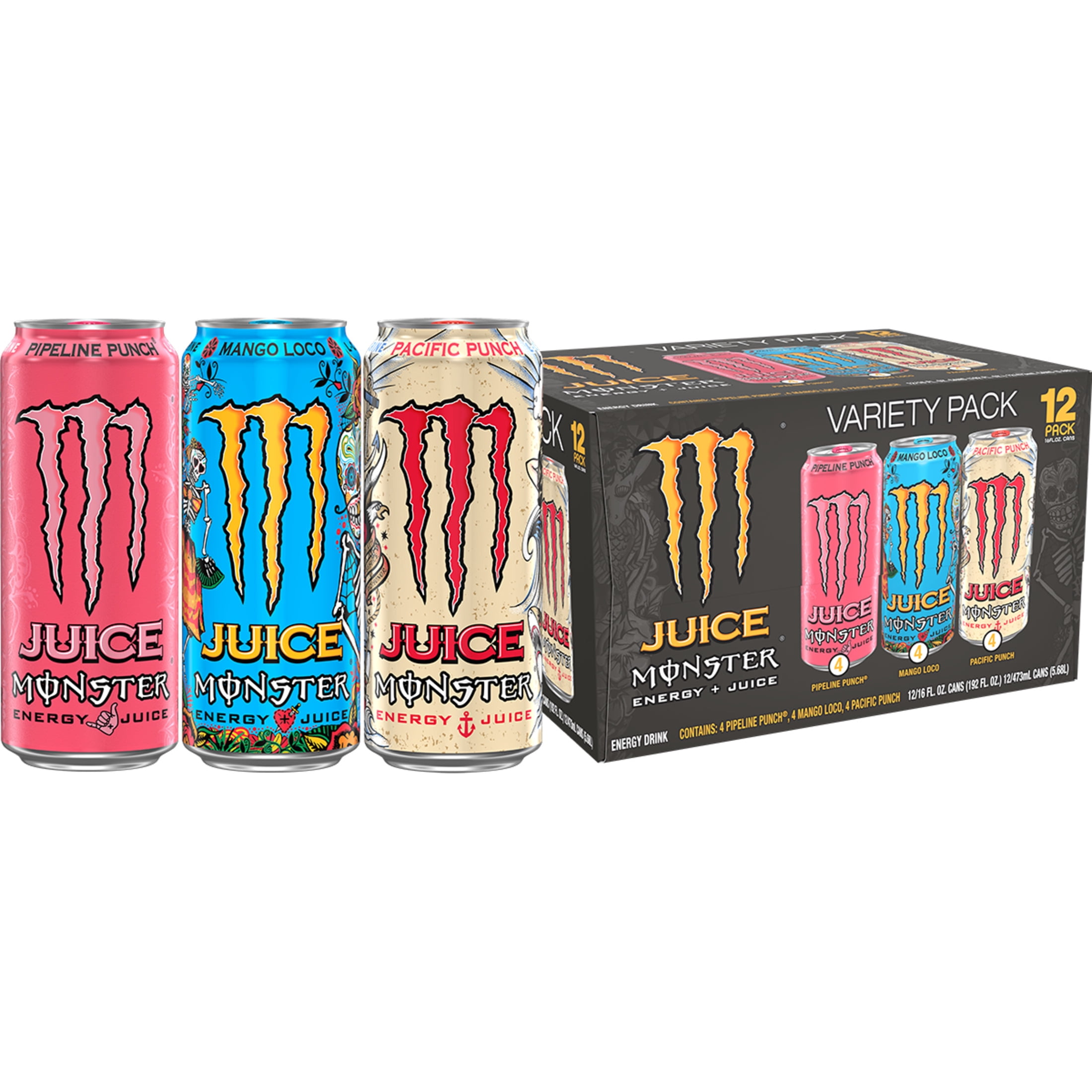 Monster Energy, Juice Monster, Variety Pack, 16 fl oz - Walmart.com