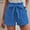 Blue, variant on Finelylove Womens Shorts With Pockets Jean Shorts Women Shorts High Waist Rise Solid Orange S