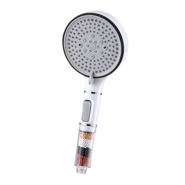 Shower Head with Handheld Shower Head with Filtering Function High Pressure Hand-Held Shower Head Hard Water High-Pressure Five Spray Modes Elderly and Children Hand-Held Shower Head