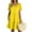 Yellow, variant on Summer Dresses for Women Short Sleeve Flowy Swing Dress 2025 Trendy Solid Color Crewneck Vocation Dresses Yellow XL