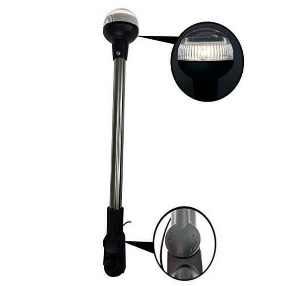 Pactrade Marine Fold Down Pontoon Boat LED 16" H All-Round Anchor Light White