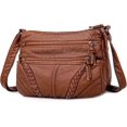 thumbnail image 1 of CHAO Bolsos de hombro de cuero suave para mujer, bolso cruzado informal clásico para mujer, 1 of 5