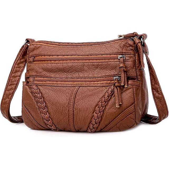 CHAO Bolsos de hombro de cuero suave para mujer, bolso cruzado informal clásico para mujer
