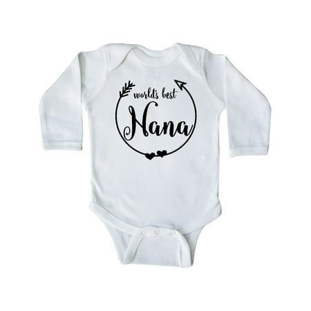 

Inktastic World s Best Nana Gift Baby Girl Long Sleeve Bodysuit