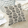 thumbnail image 4 of Vintage Floral Pillow Covers 18 x 18 Inch Set of 2 Retro Boho Brown Flower Decor Throw Pillows Rustic Indoor Outdoor Farmhouse Linen Decorative Pillowcases for Couch Bed Sofa, 4 of 6